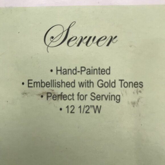 Fitz And Floyd Renaissance Santa Server Hand-Painted 12 1/2" Christmas Dish - Picture 3 of 14